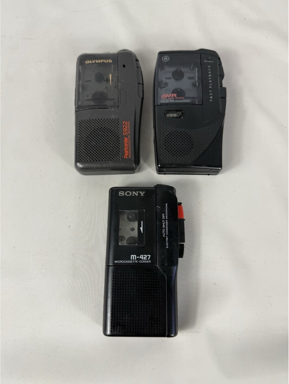 Lot Of 3 Voice Recorders -  Sony / Olympus - For Parts Or Repair NOT TESTED